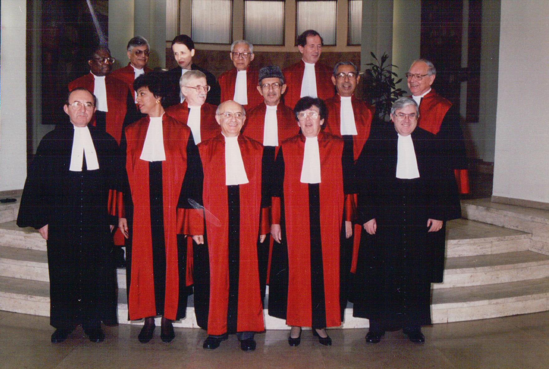 ICTY Judges, Chief Prosecutor, Deputy Prosecutor and The Registrar, The Hague, 1995, Photo provided by Mr Graham Blewitt