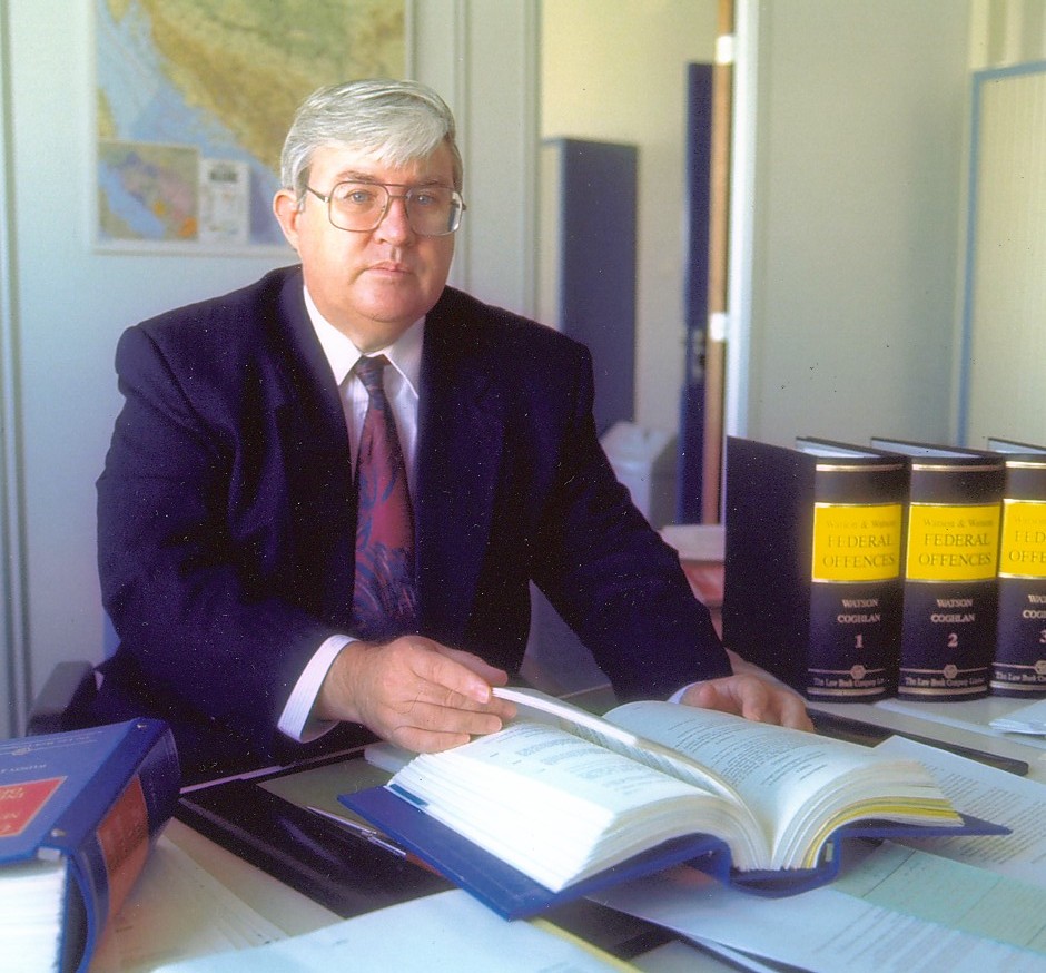 At the OTP Office, The Hague, 1995, photo provided by Mr Graham Blewitt